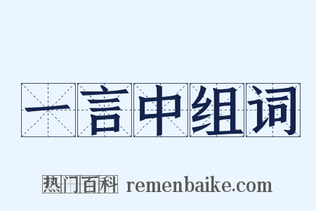 一言中组词是什么意思的图片